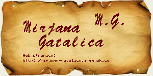 Mirjana Gatalica vizit kartica
